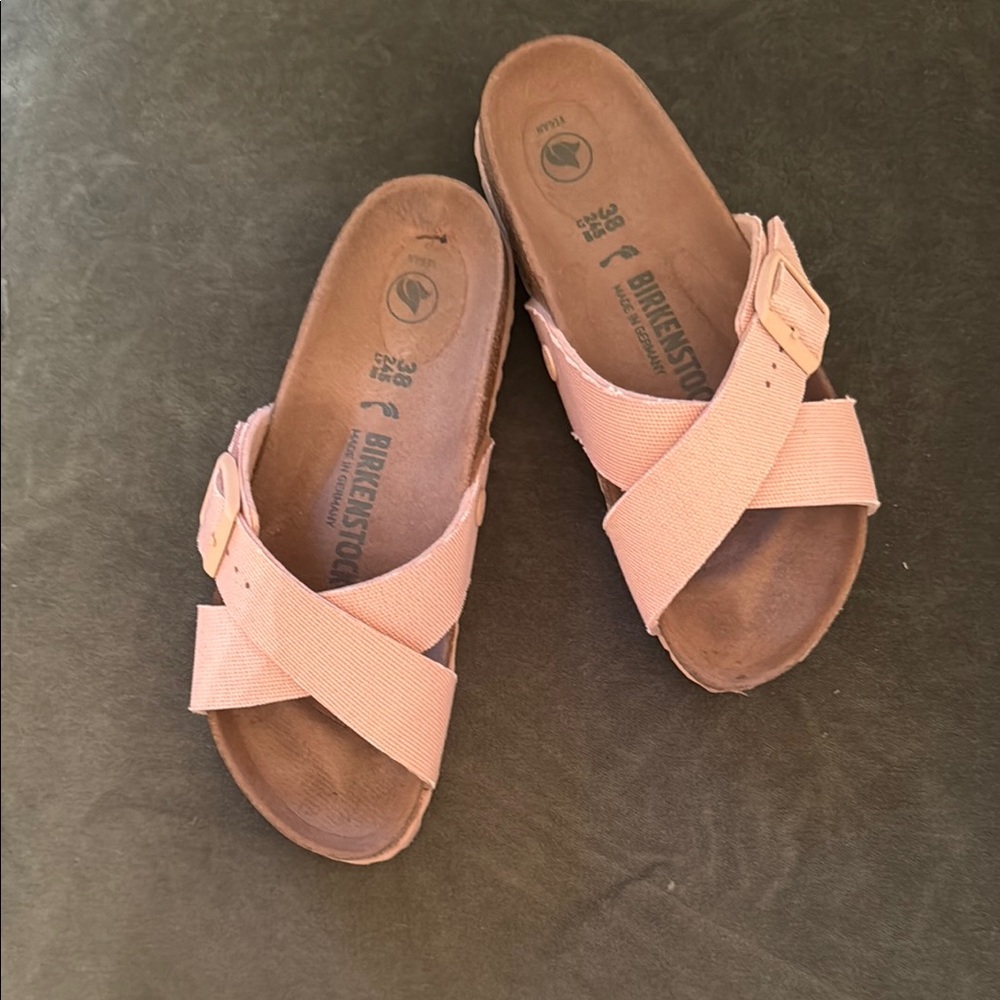 Birkenstock Pink Sandals Cross-Strap Comfort